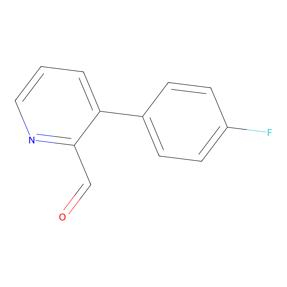 3-(4-Fluorophenyl)picolinaldehyde molecular structure, CAS 1214388-24-5