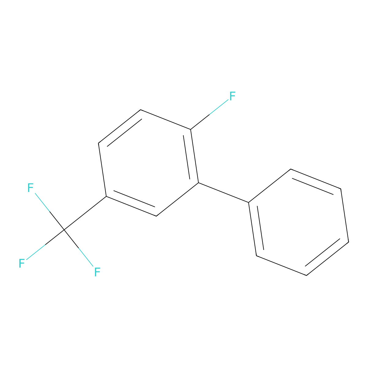 2-Fluoro-5-(trifluoromethyl)biphenyl molecular structure, CAS 1214388-25-6