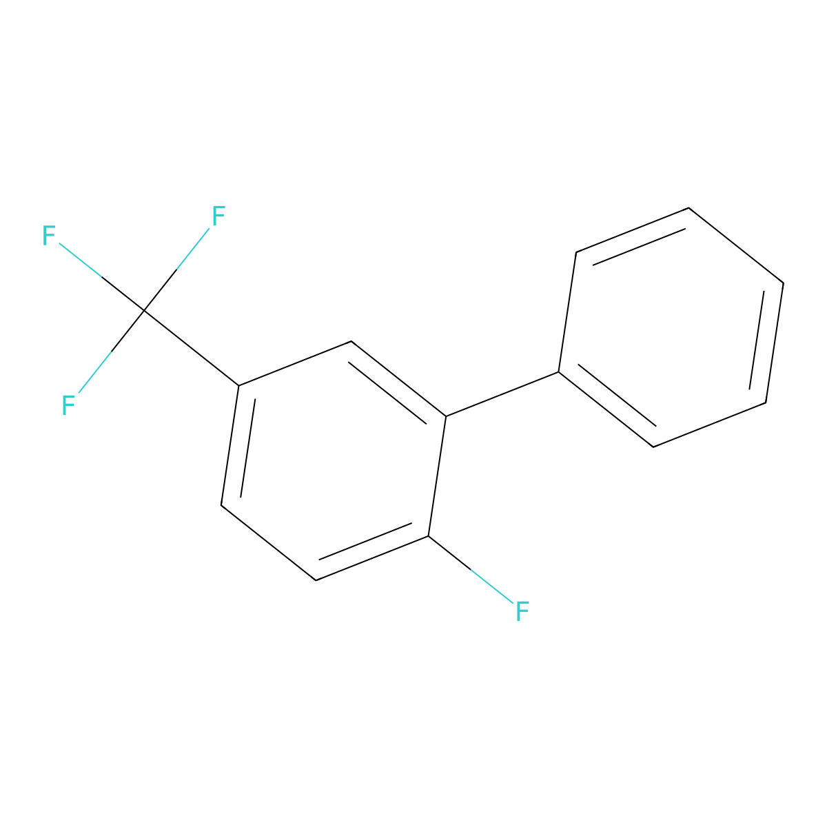 2-Fluoro-5-(trifluoromethyl)biphenyl molecular structure, CAS 1214388-25-6
