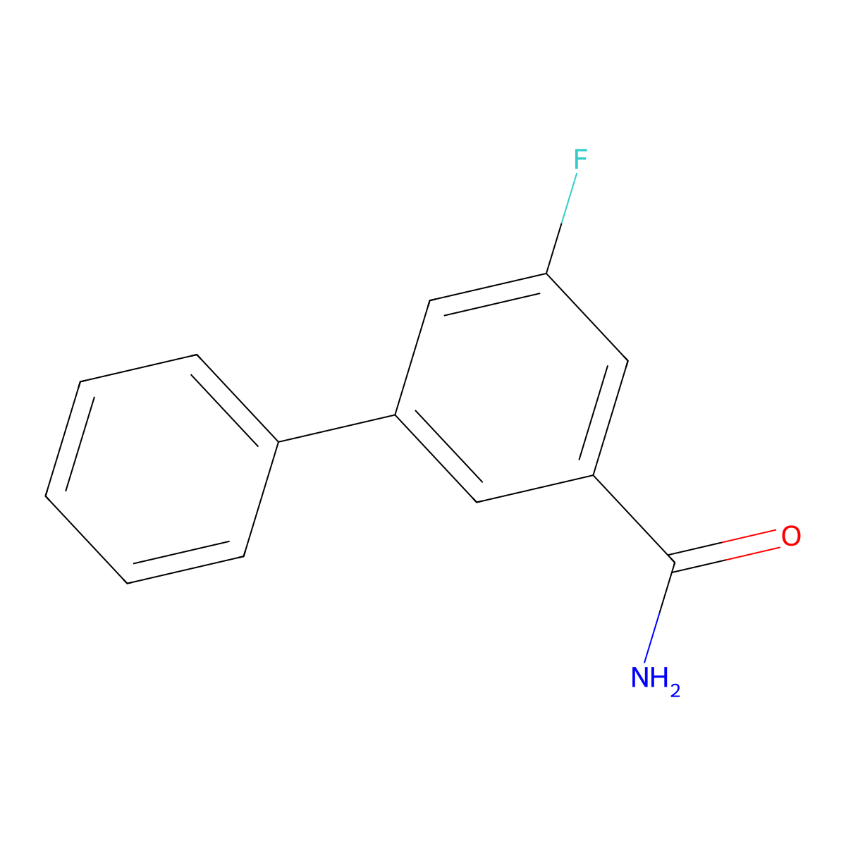 3-Fluoro-5-phenylbenzamide molecular structure, CAS 1214388-31-4