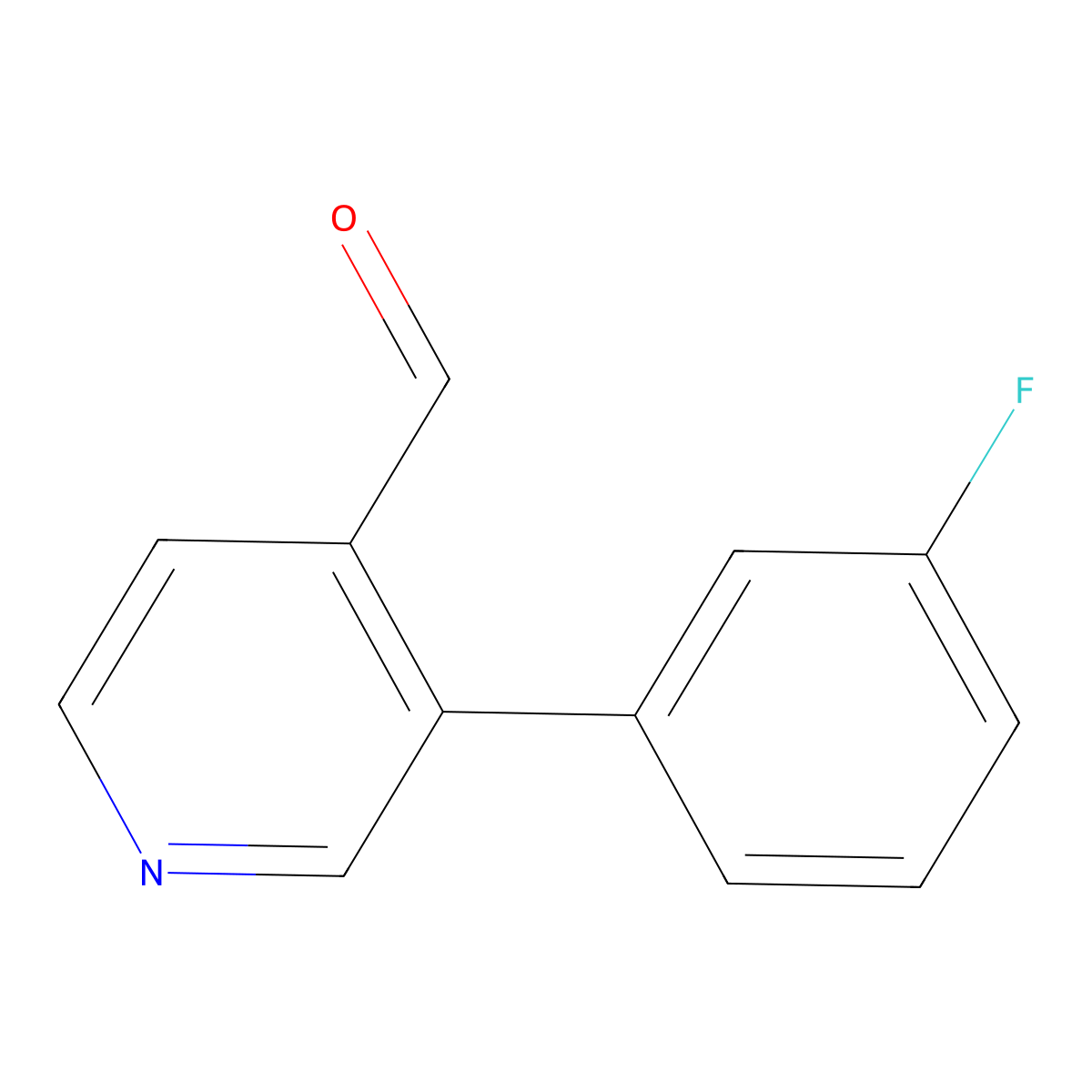 3-(3-Fluorophenyl)isonicotinaldehyde molecular structure, CAS 1214388-32-5