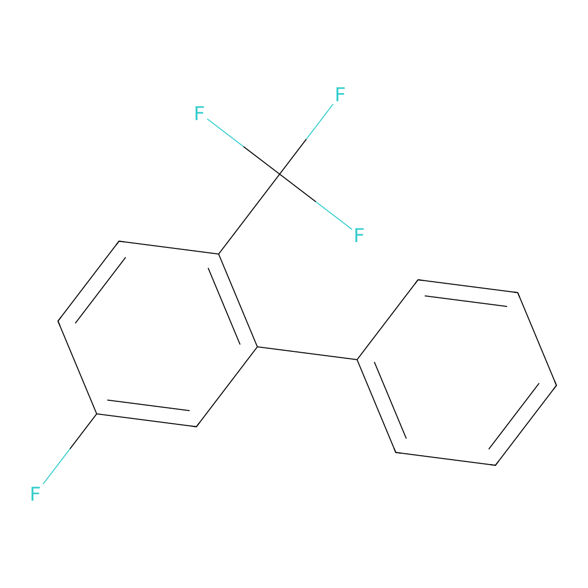4-Fluoro-2-phenyl-1-(trifluoromethyl)benzene molecular structure, CAS 1214388-35-8