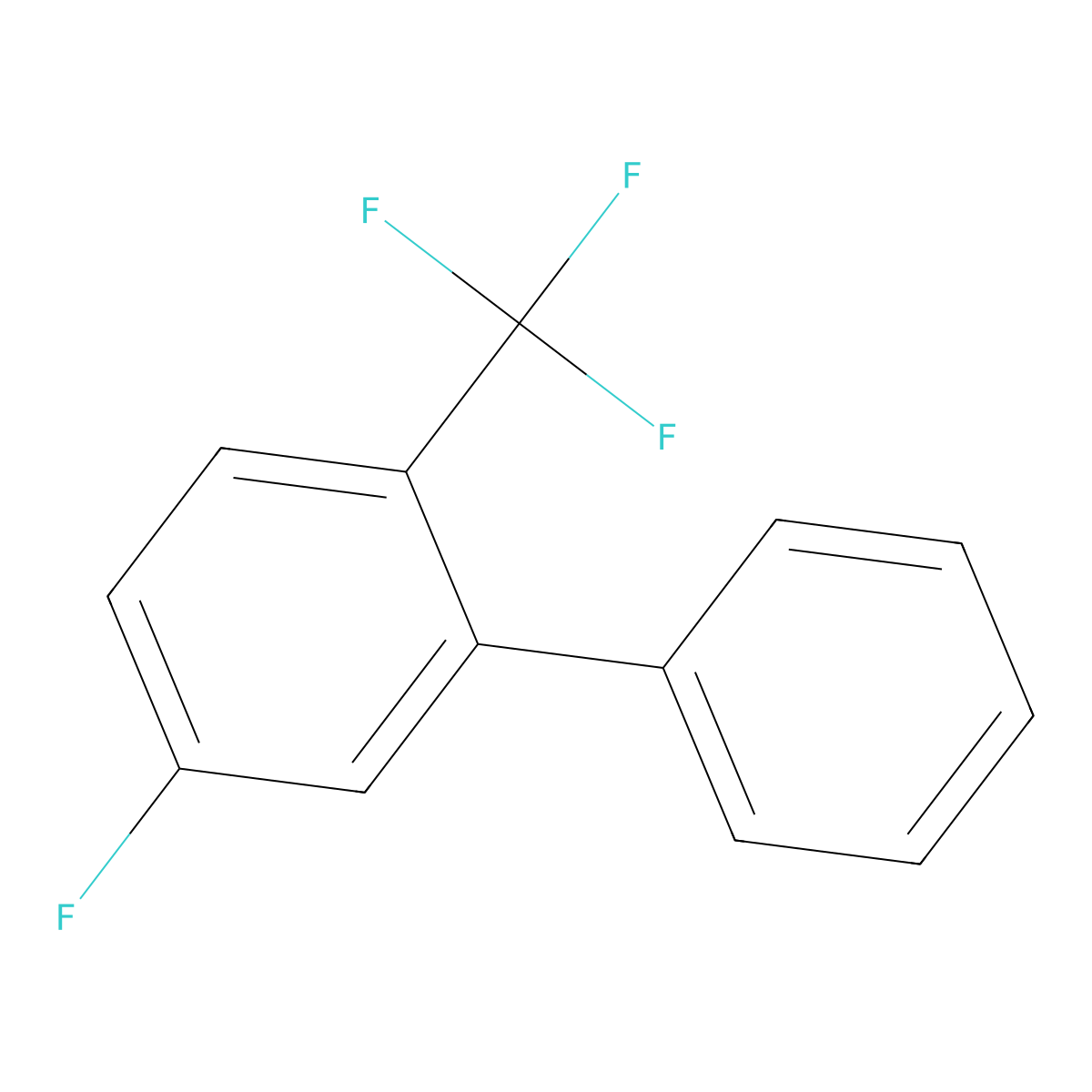 4-Fluoro-2-phenyl-1-(trifluoromethyl)benzene molecular structure, CAS 1214388-35-8