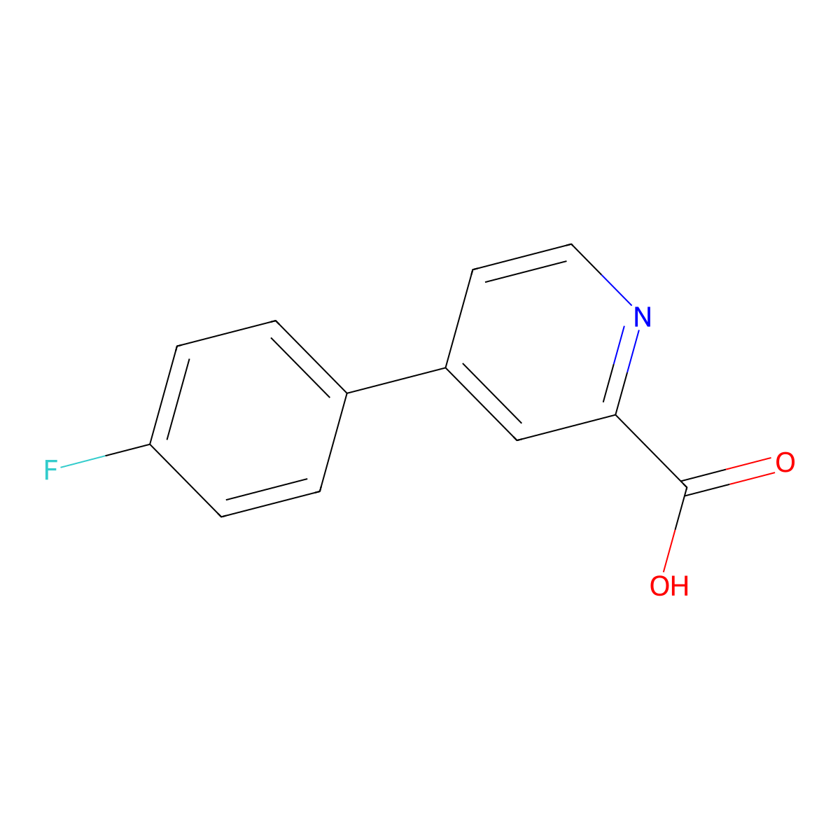 4-(4-Fluorophenyl)pyridine-2-carboxylic acid molecular structure, CAS 1214388-36-9
