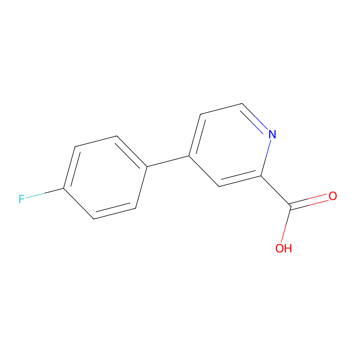 4-(4-Fluorophenyl)pyridine-2-carboxylic acid molecular structure, CAS 1214388-36-9