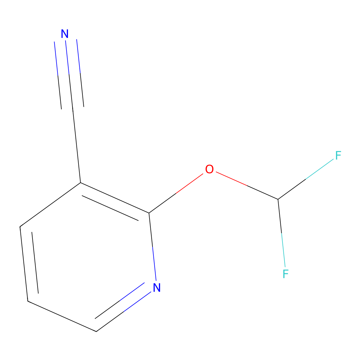 2-(Difluoromethoxy)nicotinonitrile molecular structure, CAS 1214388-53-0