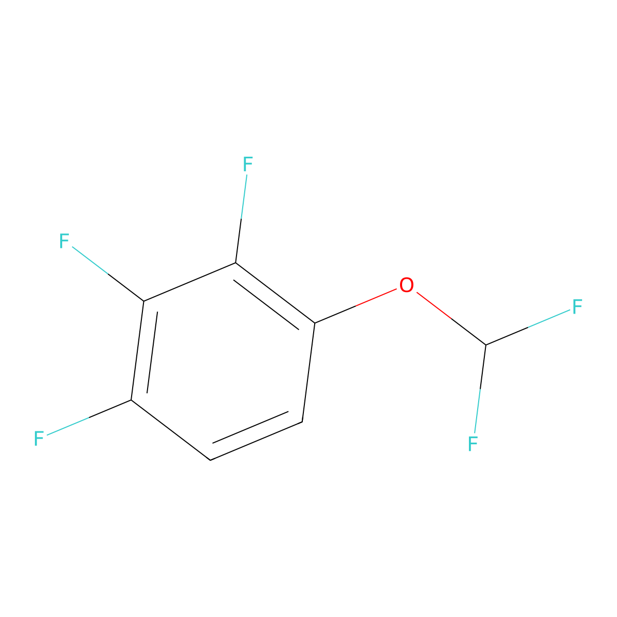 1-(Difluoromethoxy)-2,3,4-trifluoro-benzene molecular structure, CAS 1214388-64-3