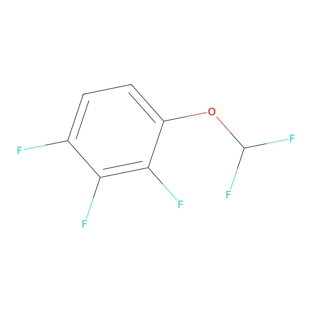 1-(Difluoromethoxy)-2,3,4-trifluoro-benzene molecular structure, CAS 1214388-64-3