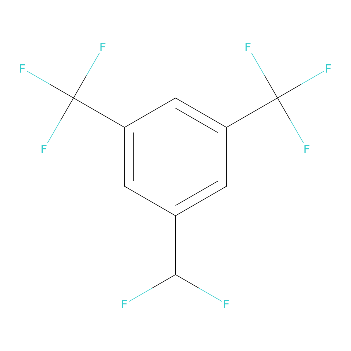 1-(Difluoromethyl)-3,5-bis(trifluoromethyl)benzene molecular structure, CAS 1214388-66-5