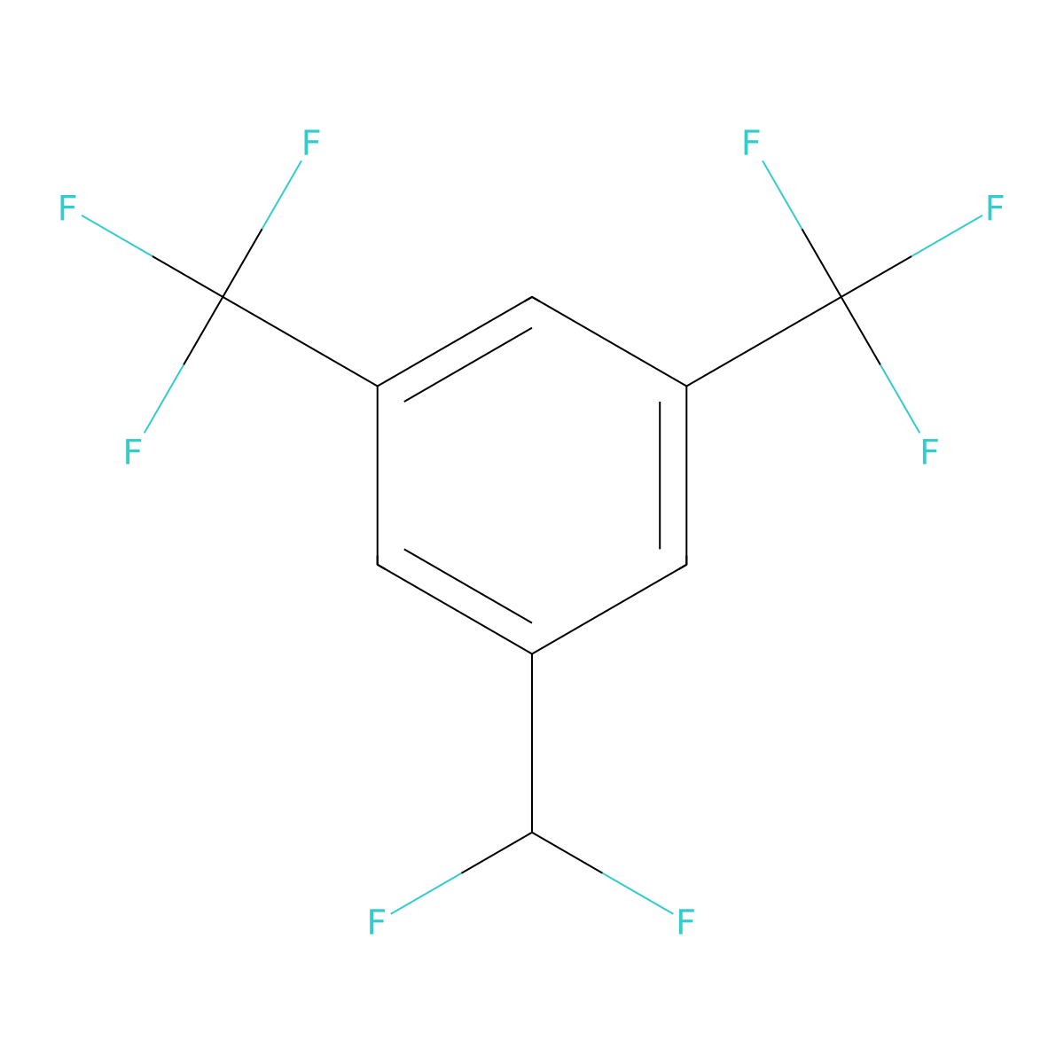 1-(Difluoromethyl)-3,5-bis(trifluoromethyl)benzene molecular structure, CAS 1214388-66-5