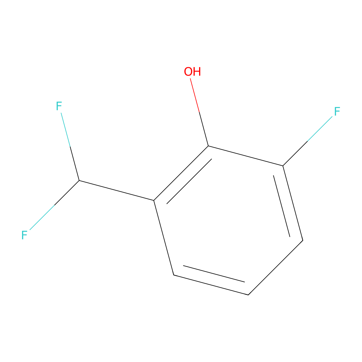 2-(Difluoromethyl)-6-fluorophenol molecular structure, CAS 1214388-76-7
