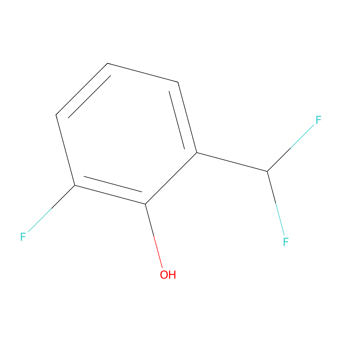 2-(Difluoromethyl)-6-fluorophenol molecular structure, CAS 1214388-76-7