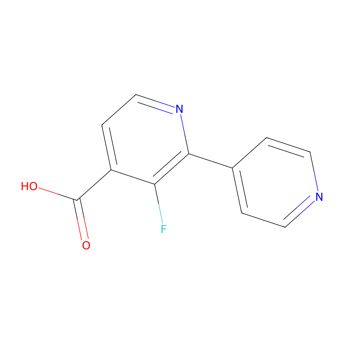 3-Fluoro-2-(pyridin-4-yl)isonicotinic acid molecular structure, CAS 1214389-08-8