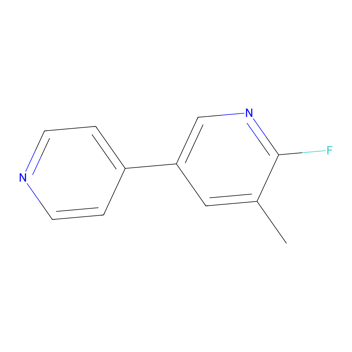 2-Fluoro-3-methyl-5-(pyridin-4-yl)pyridine molecular structure, CAS 1214389-30-6