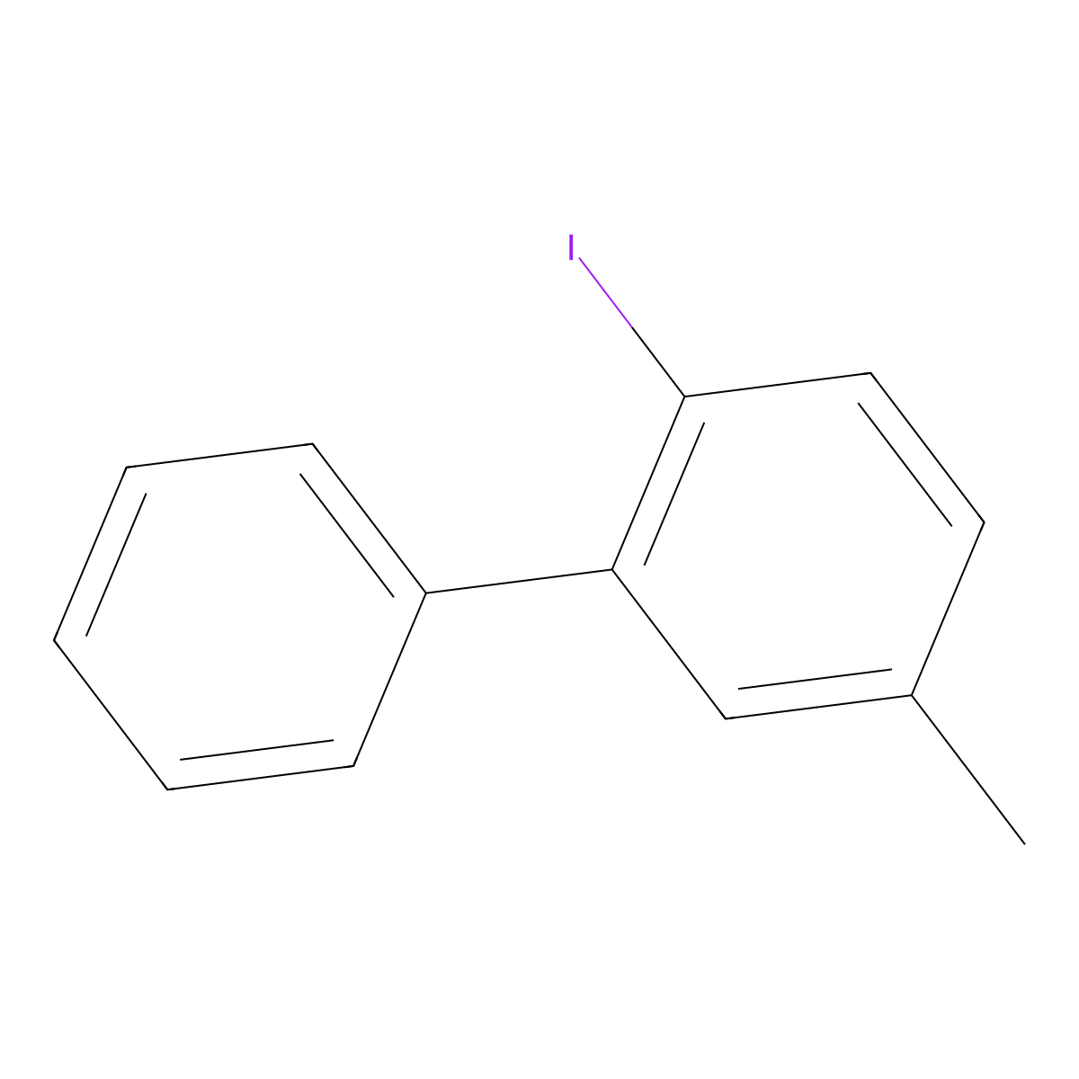 1-Iodo-4-methyl-2-phenylbenzene molecular structure, CAS 1214389-60-2