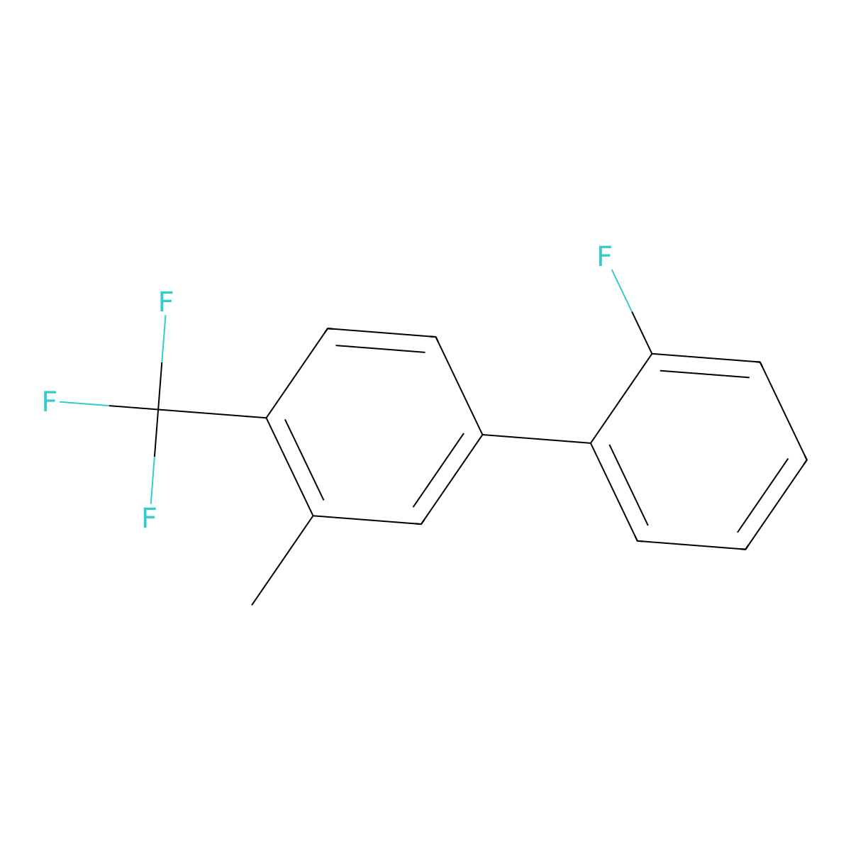 4-(2-Fluorophenyl)-2-methyl-1-(trifluoromethyl)benzene molecular structure, CAS 1214389-82-8
