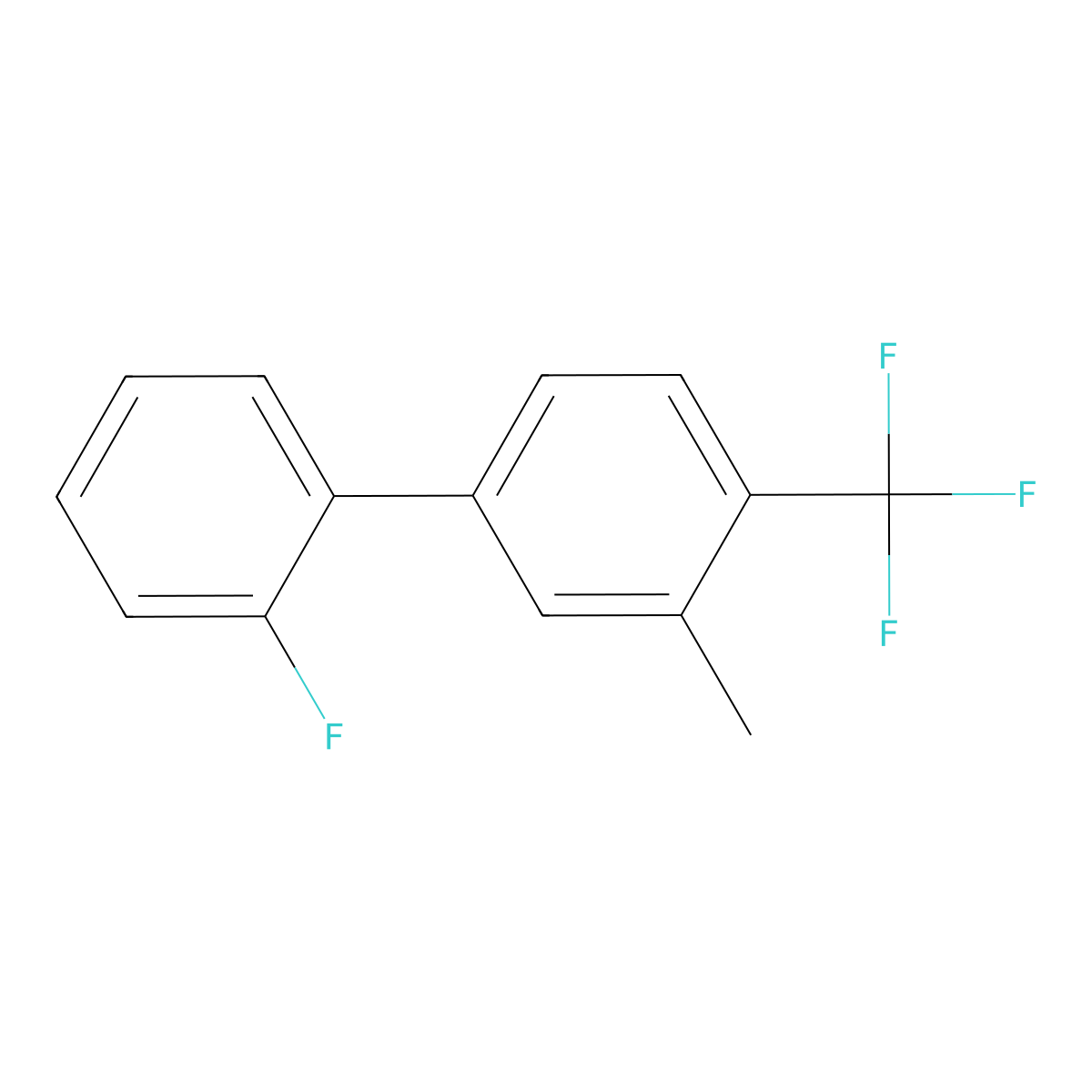 4-(2-Fluorophenyl)-2-methyl-1-(trifluoromethyl)benzene molecular structure, CAS 1214389-82-8