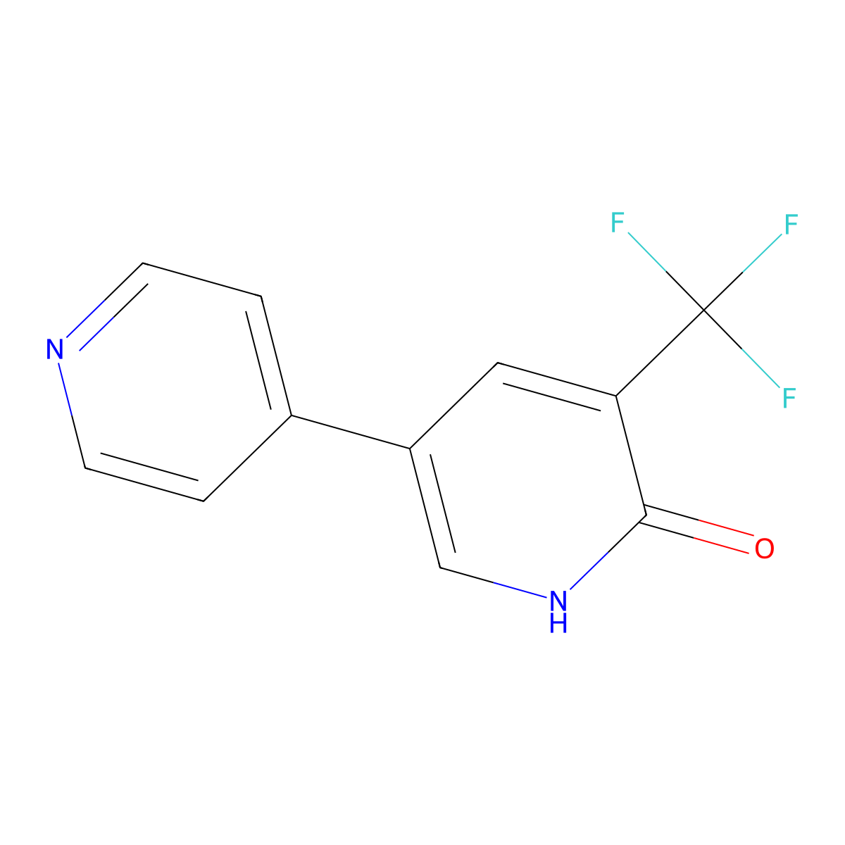 5-(Pyridin-4-yl)-3-(trifluoromethyl)pyridin-2-ol molecular structure, CAS 1214390-09-6