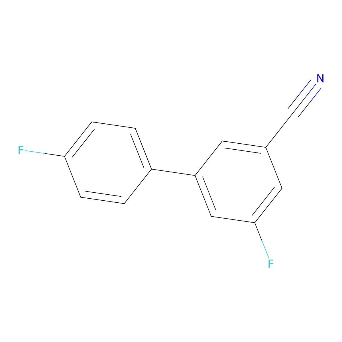 4',5-Difluoro-[1,1'-biphenyl]-3-carbonitrile molecular structure, CAS 1214390-59-6