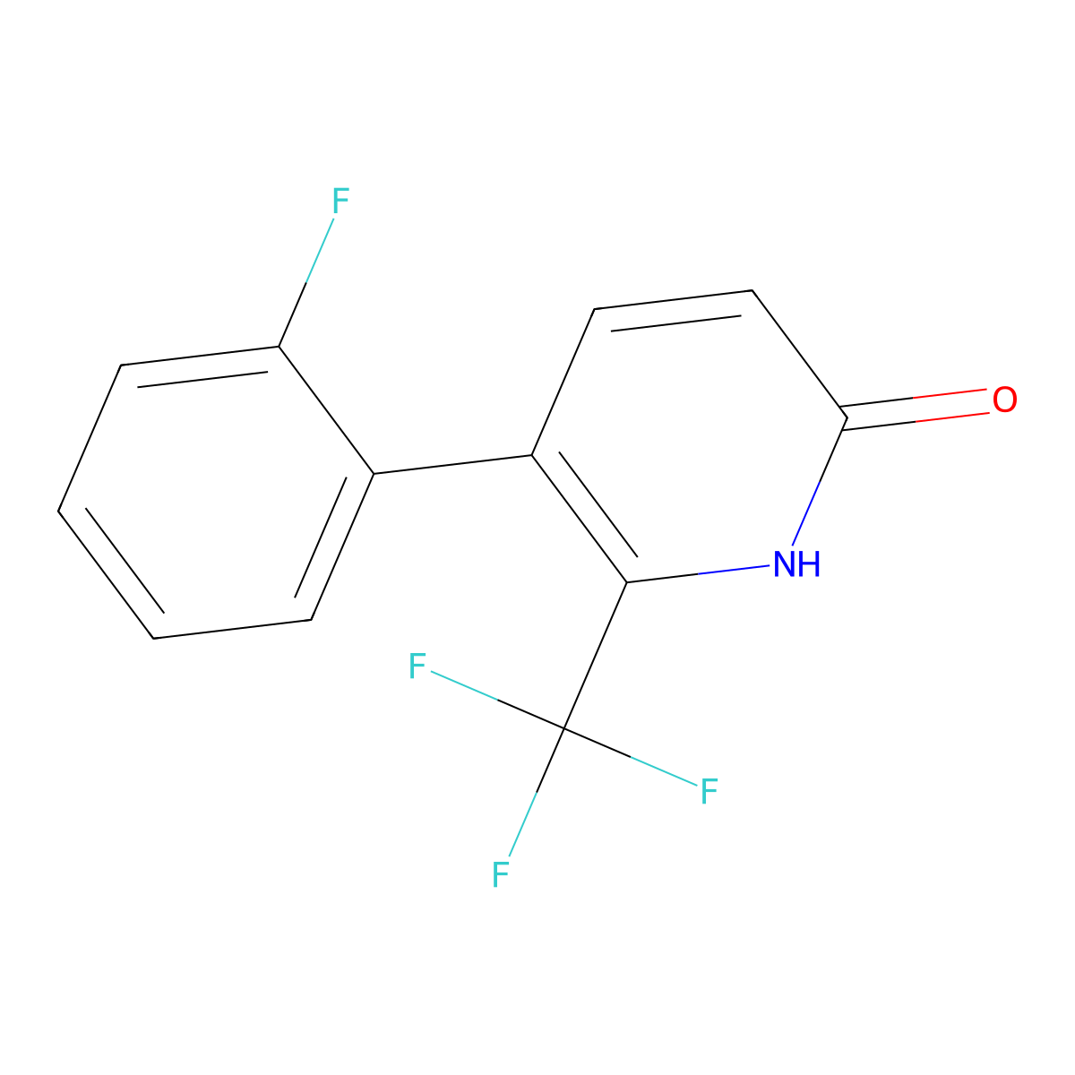 5-(2-Fluorophenyl)-6-(trifluoromethyl)pyridin-2-ol molecular structure, CAS 1214390-84-7