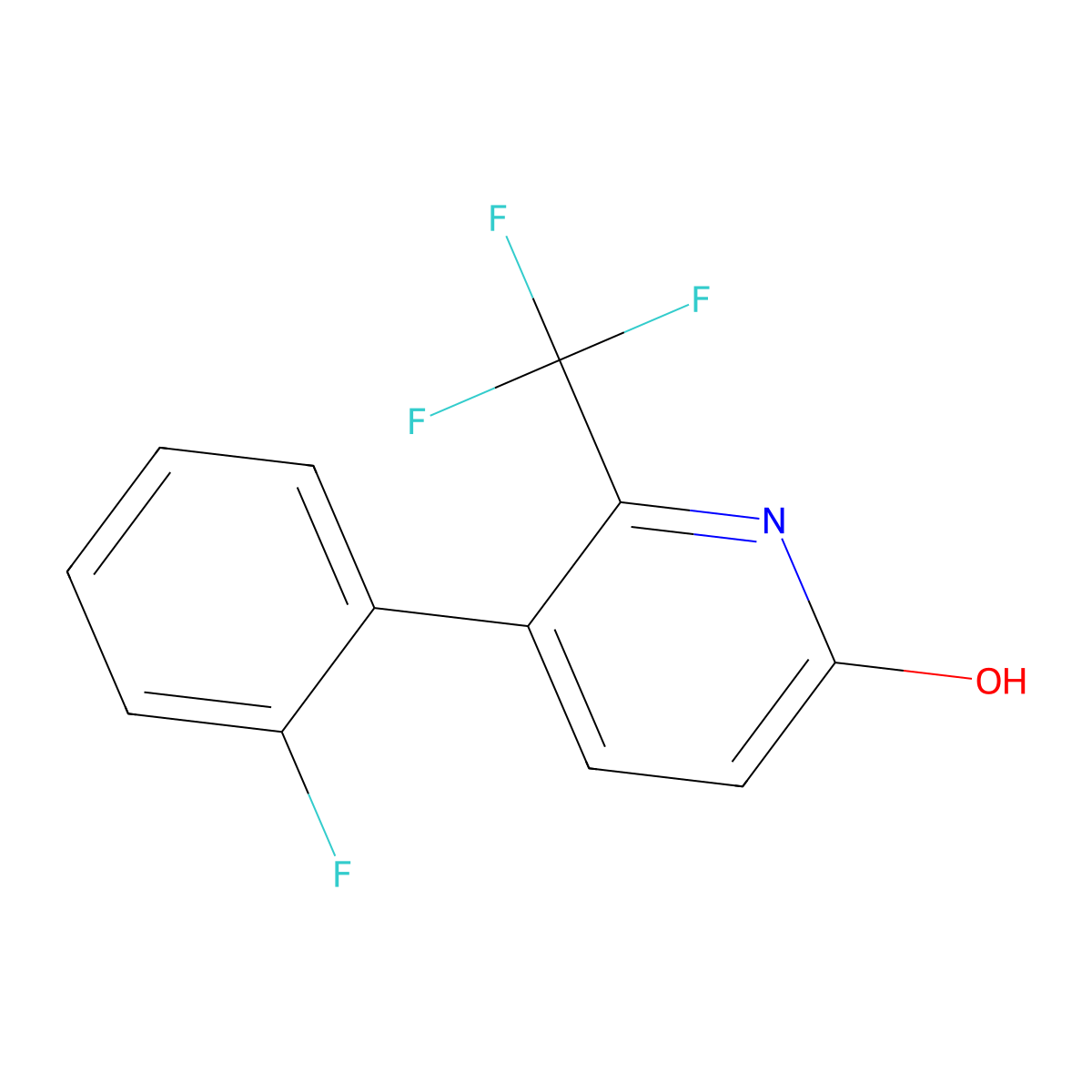 5-(2-Fluorophenyl)-6-(trifluoromethyl)pyridin-2-ol molecular structure, CAS 1214390-84-7