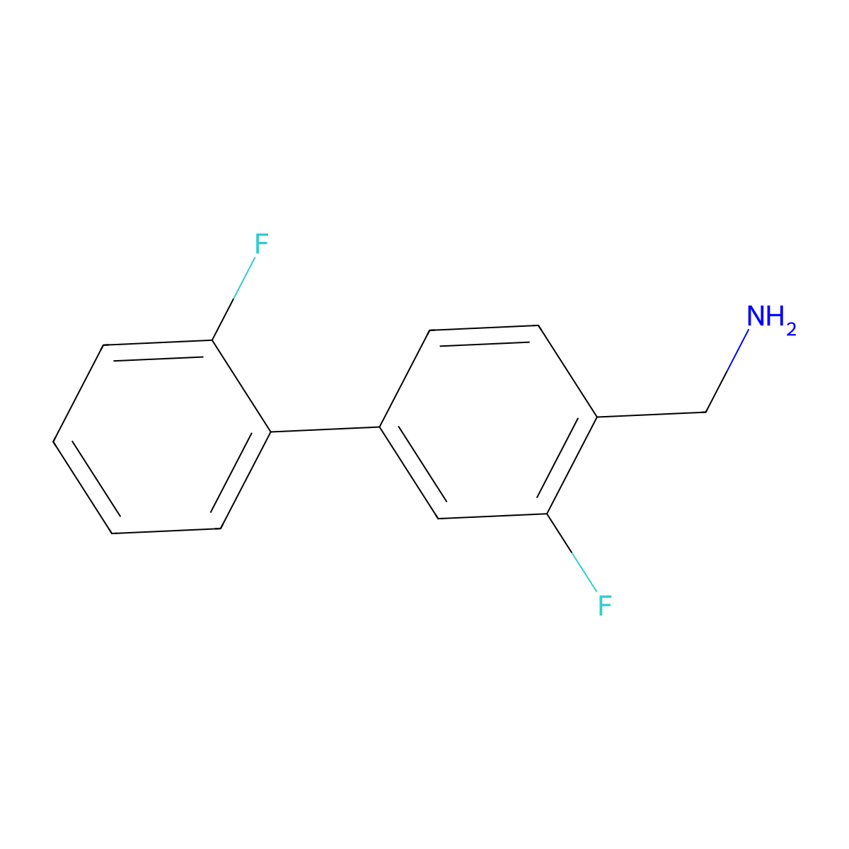 (2',3-Difluorobiphenyl-4-yl)methanamine molecular structure, CAS 1214390-93-8