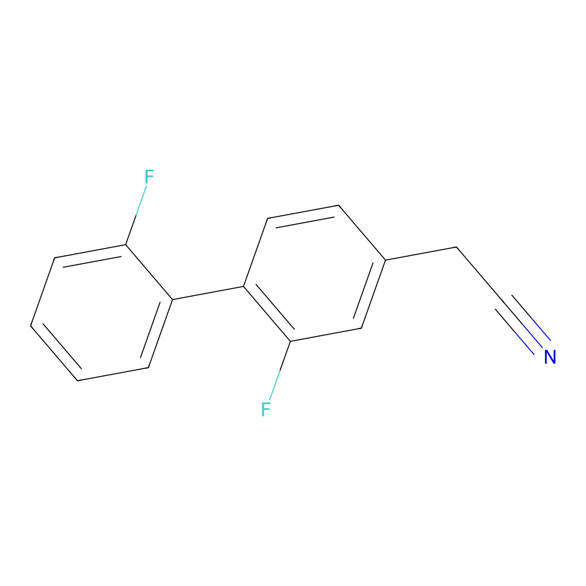 2-(2',2-Difluorobiphenyl-4-yl)acetonitrile molecular structure, CAS 1214391-08-8