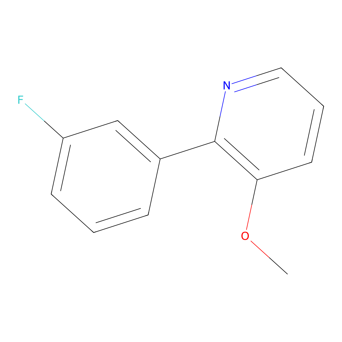 2-(3-Fluorophenyl)-3-methoxypyridine molecular structure, CAS 1214391-18-0