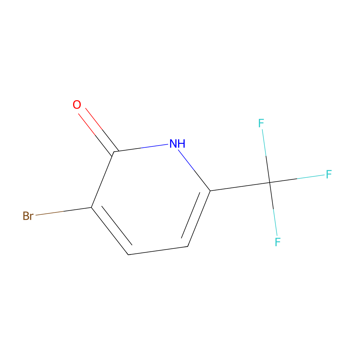 3-Bromo-2-hydroxy-6-(trifluoromethyl)pyridine molecular structure, CAS 1214391-40-8