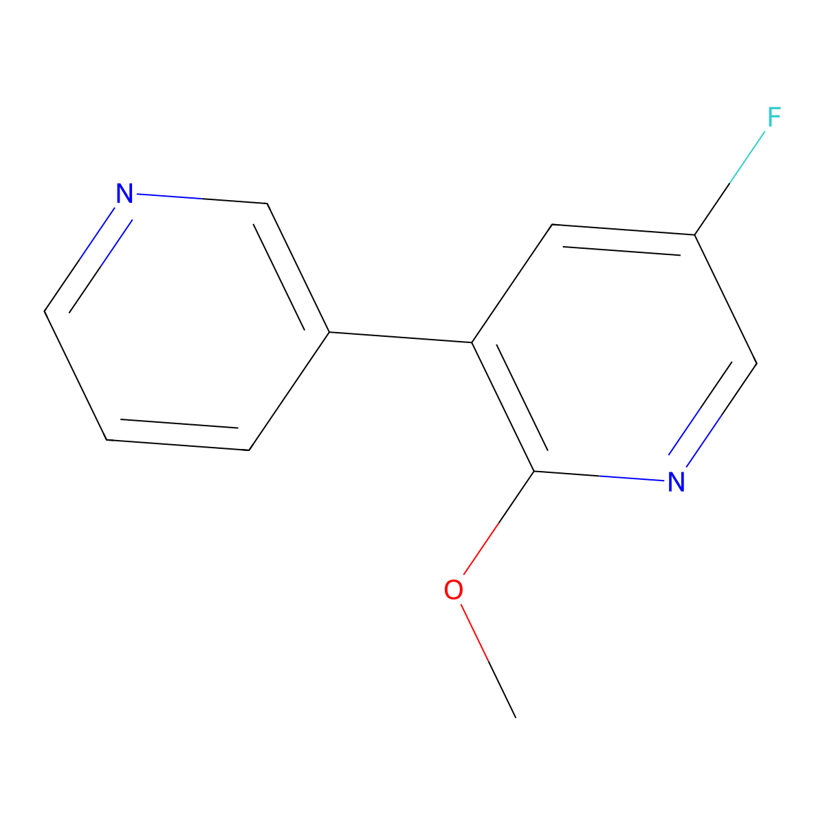 5-Fluoro-2-methoxy-3-pyridin-3-ylpyridine molecular structure, CAS 1214391-56-6