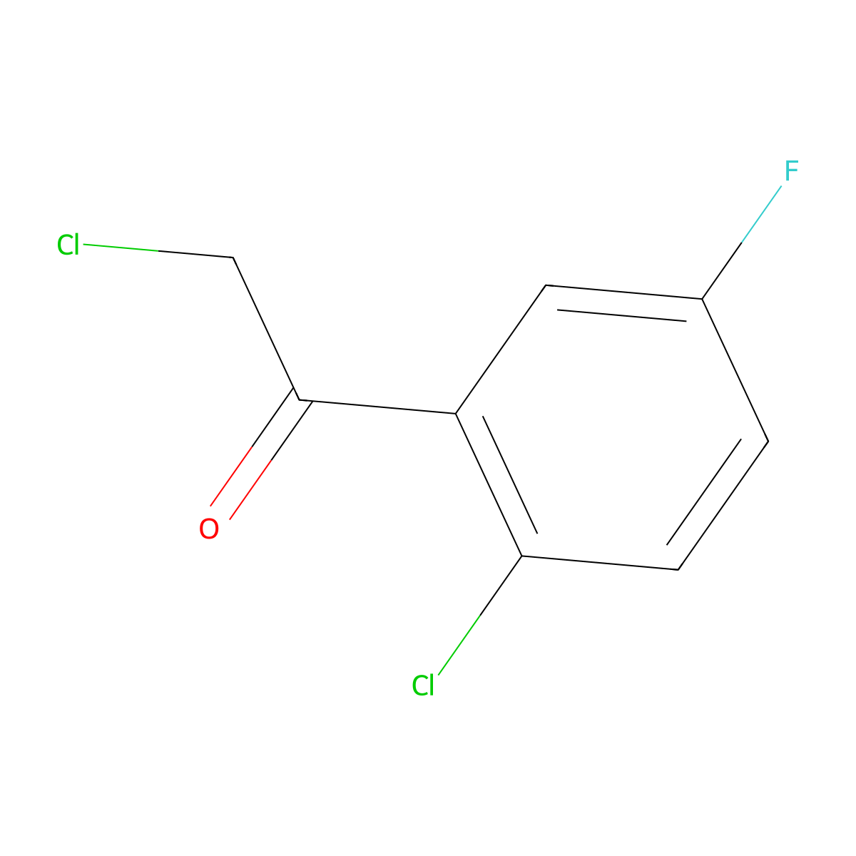 2-Chloro-1-(2-chloro-5-fluorophenyl)ethanone molecular structure, CAS 1214391-59-9