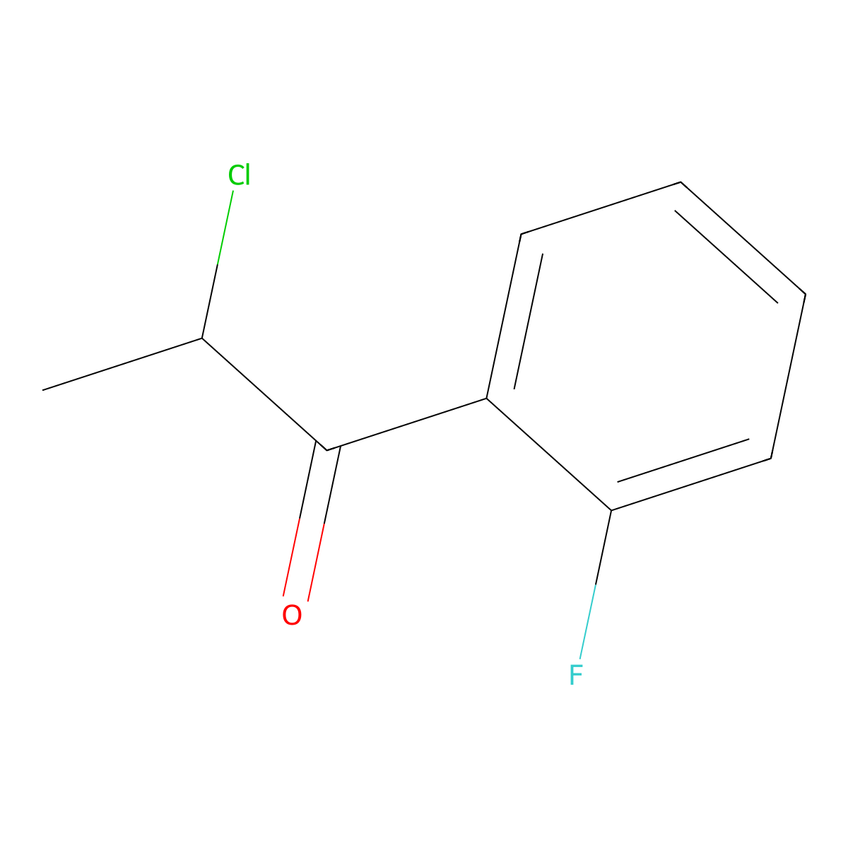 2-Chloro-1-(2-fluorophenyl)-1-propanone molecular structure, CAS 1214391-66-8