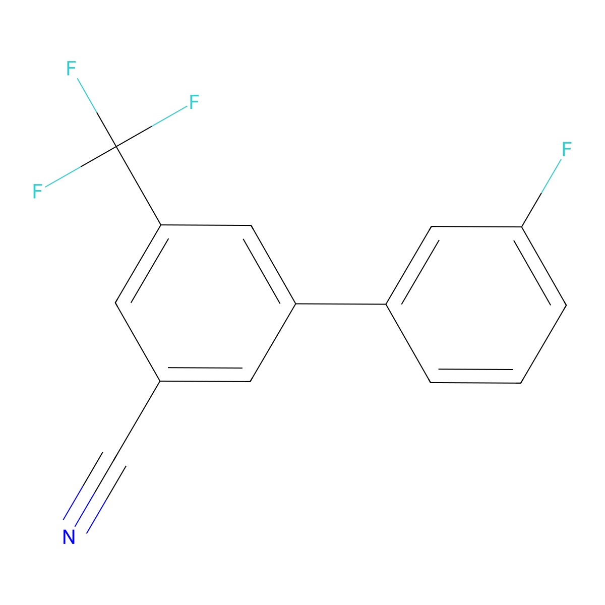 3'-Fluoro-5-(trifluoromethyl)-[1,1'-biphenyl]-3-carbonitrile molecular structure, CAS 1214391-78-2