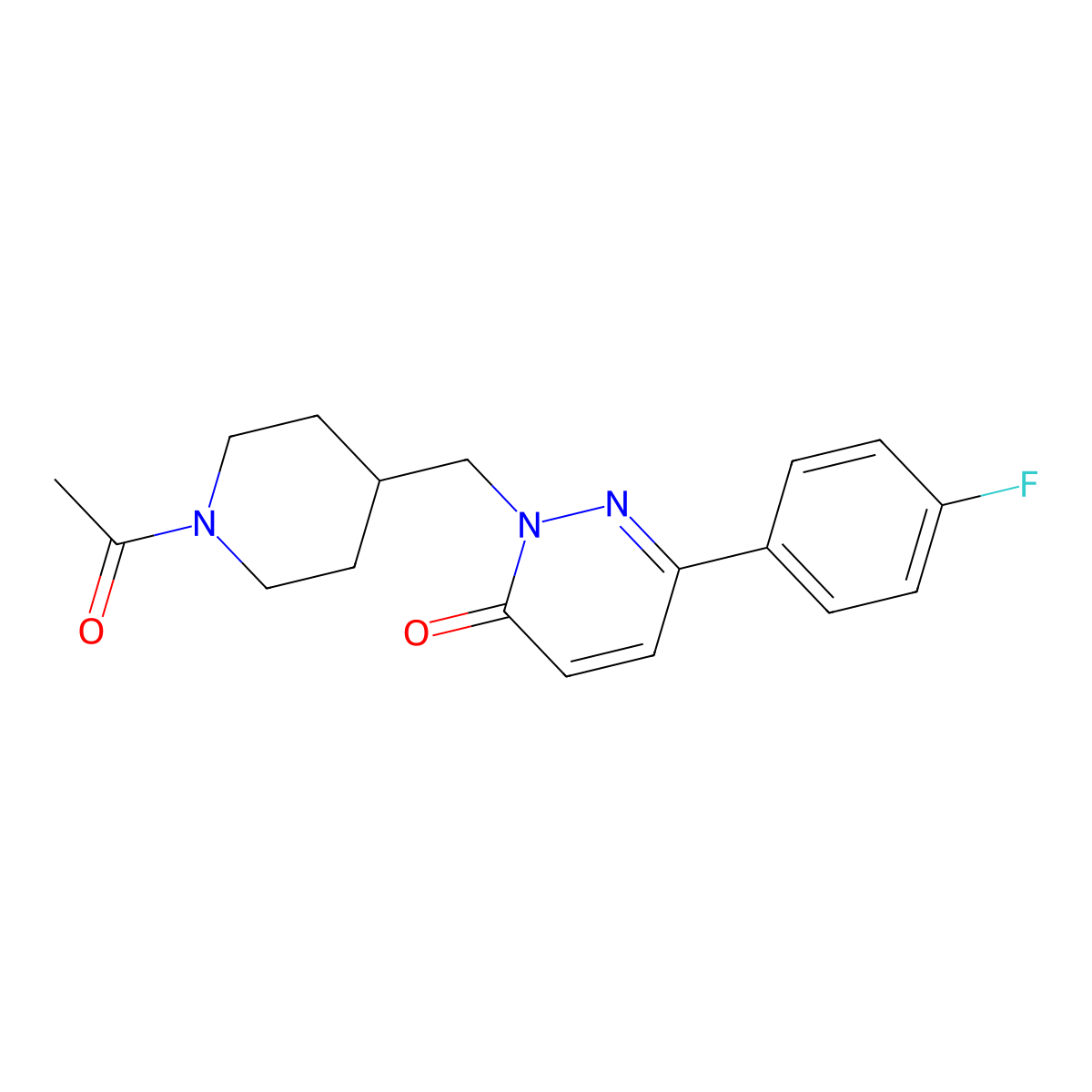 2-[(1-Acetylpiperidin-4-yl)methyl]-6-(4-fluorophenyl)-2,3-dihydropyridazin-3-one molecular structure, CAS 1214430-65-5