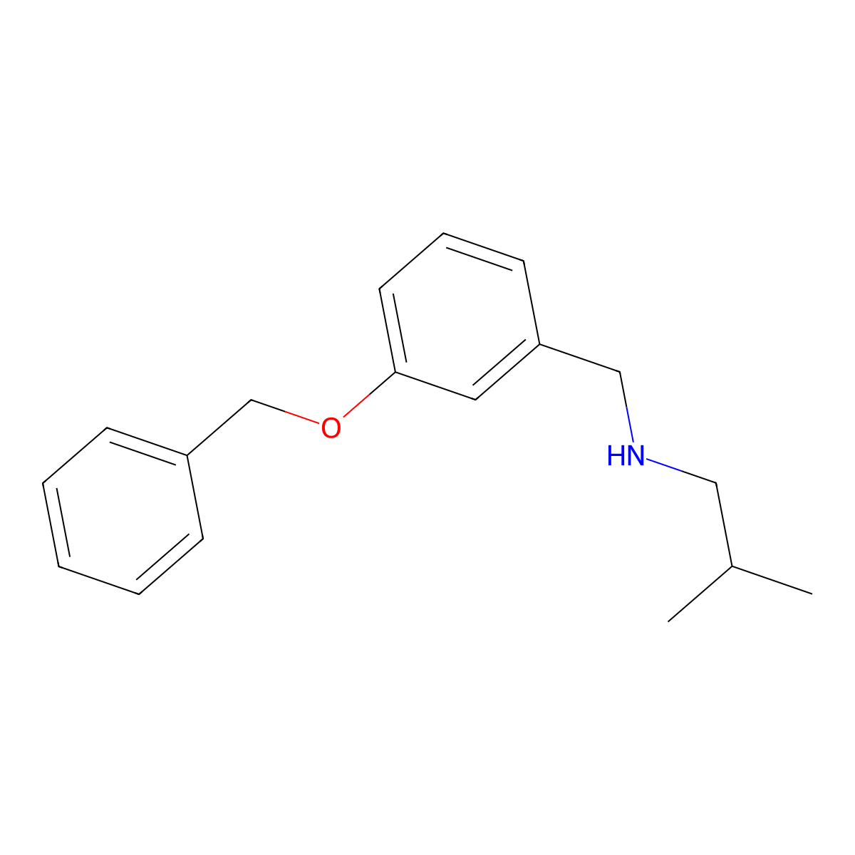 {[3-(Benzyloxy)phenyl]methyl}(2-methylpropyl)amine molecular structure, CAS 121446-77-3