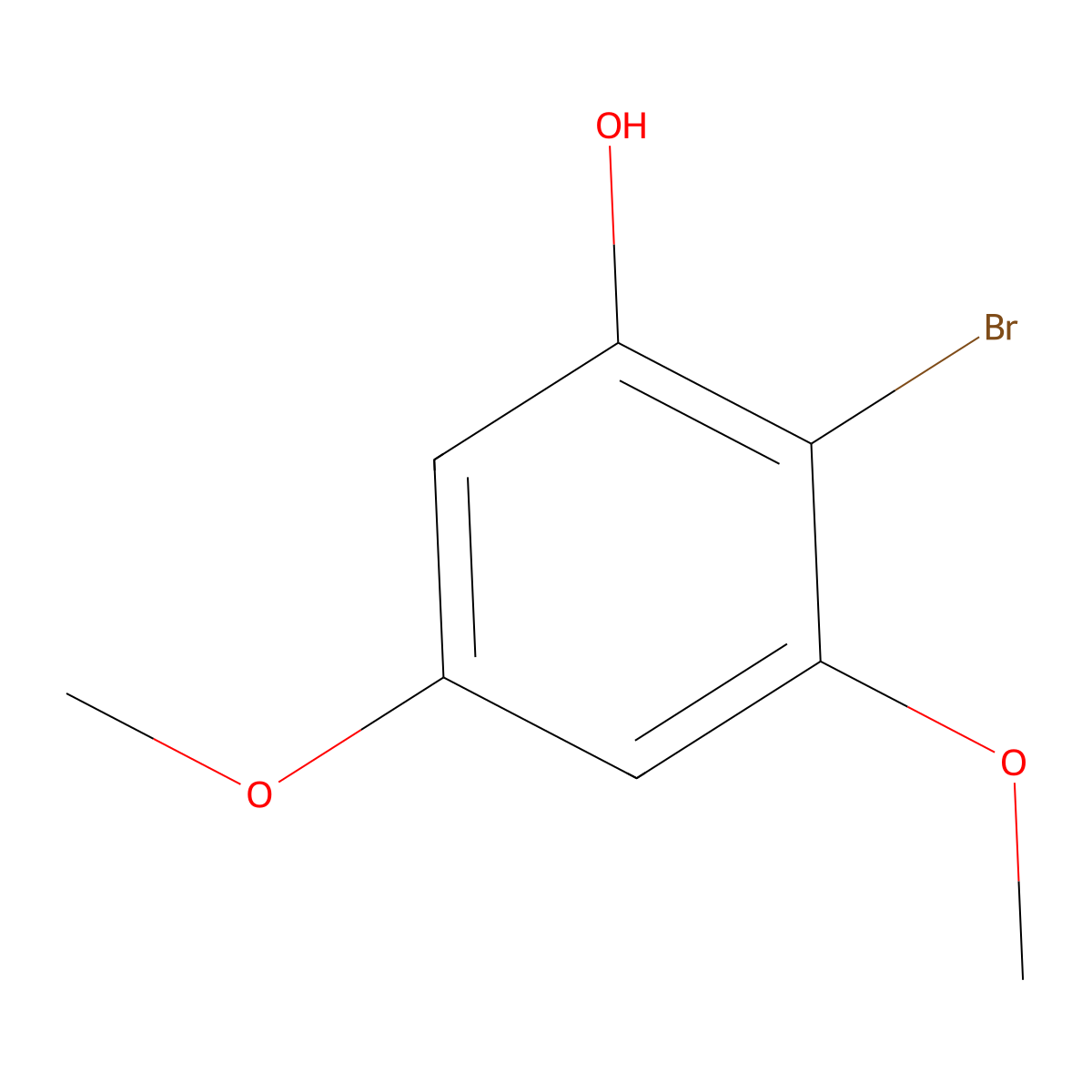 Phenol, 2-bromo-3,5-dimethoxy- molecular structure, CAS 121449-70-5