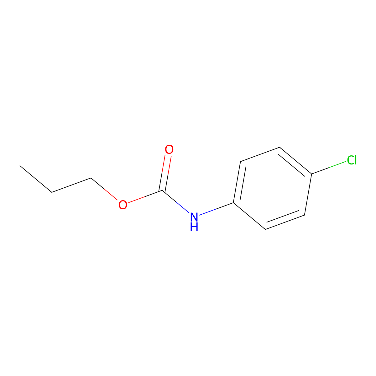 Carbamic acid, N-(4-chlorophenyl)-, propyl ester molecular structure, CAS 121449-90-9