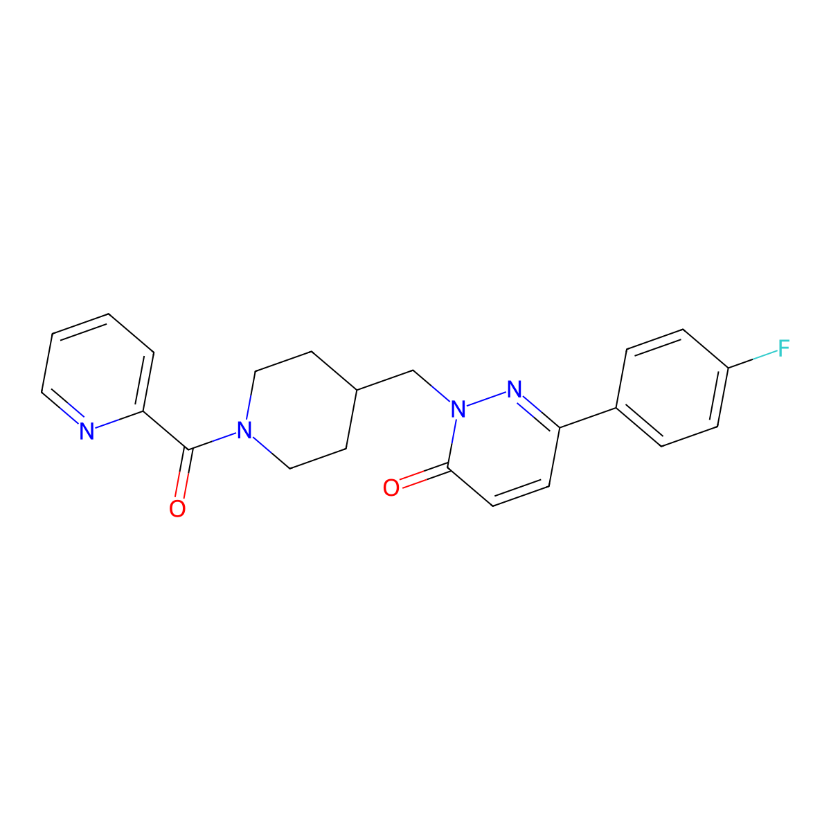 6-(4-Fluorophenyl)-2-{[1-(pyridine-2-carbonyl)piperidin-4-yl]methyl}-2,3-dihydropyridazin-3-one molecular structure, CAS 1214495-71-2