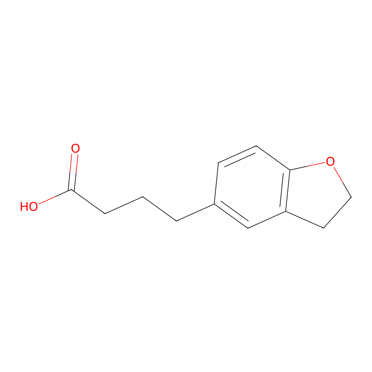 4-(2,3-dihydrobenzofuran-5-yl)butanoic Acid molecular structure, CAS 121454-72-6