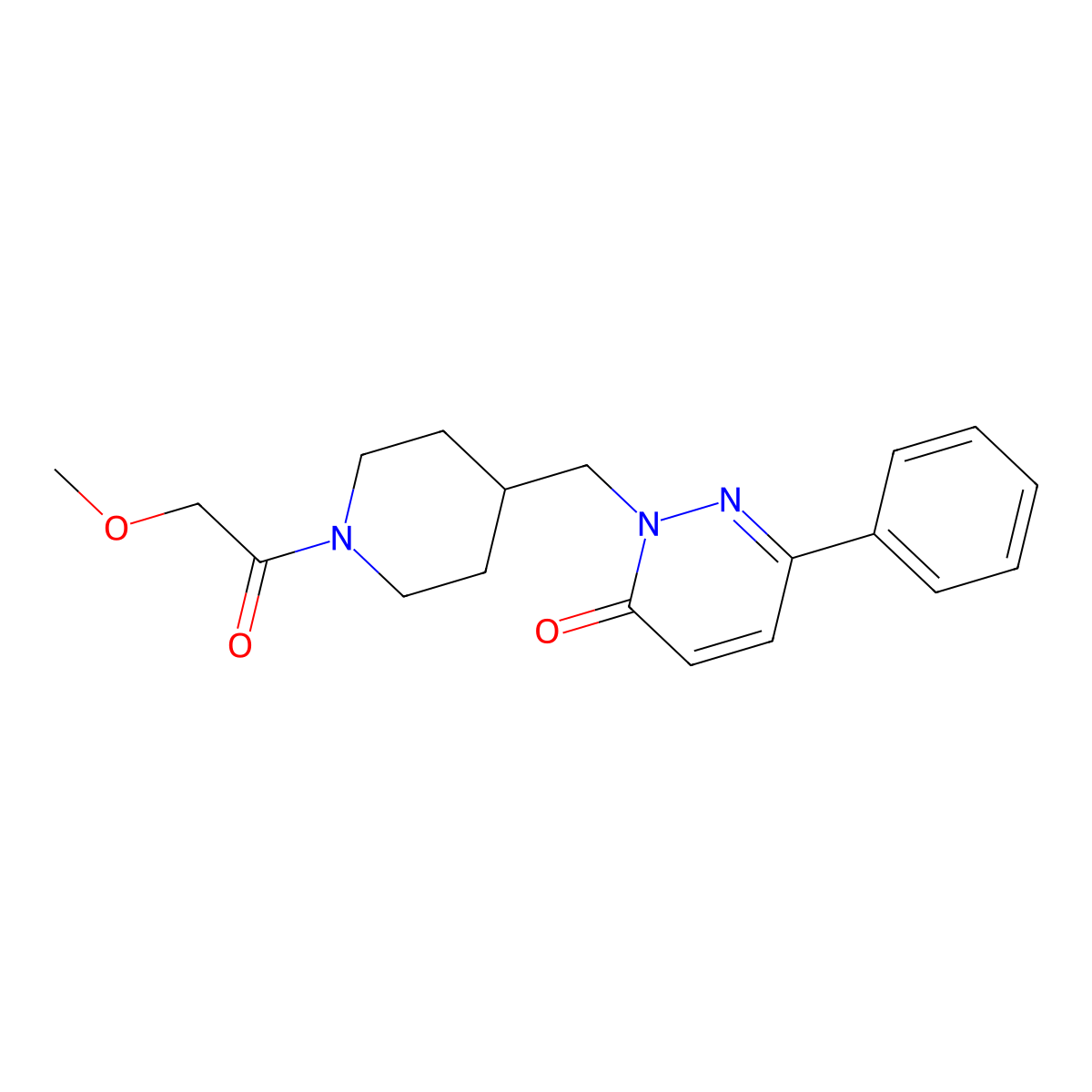 2-{[1-(2-Methoxyacetyl)piperidin-4-yl]methyl}-6-phenyl-2,3-dihydropyridazin-3-one molecular structure, CAS 1214621-42-7