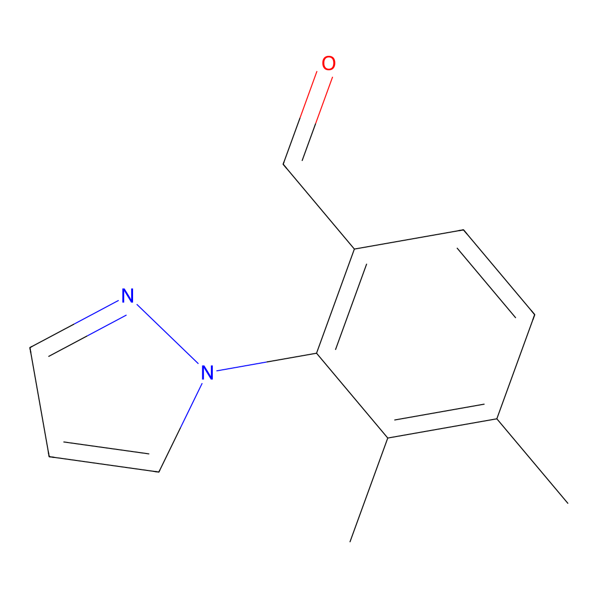 3,4-Dimethyl-2-(1H-pyrazol-1-YL)benzaldehyde molecular structure, CAS 1214622-41-9