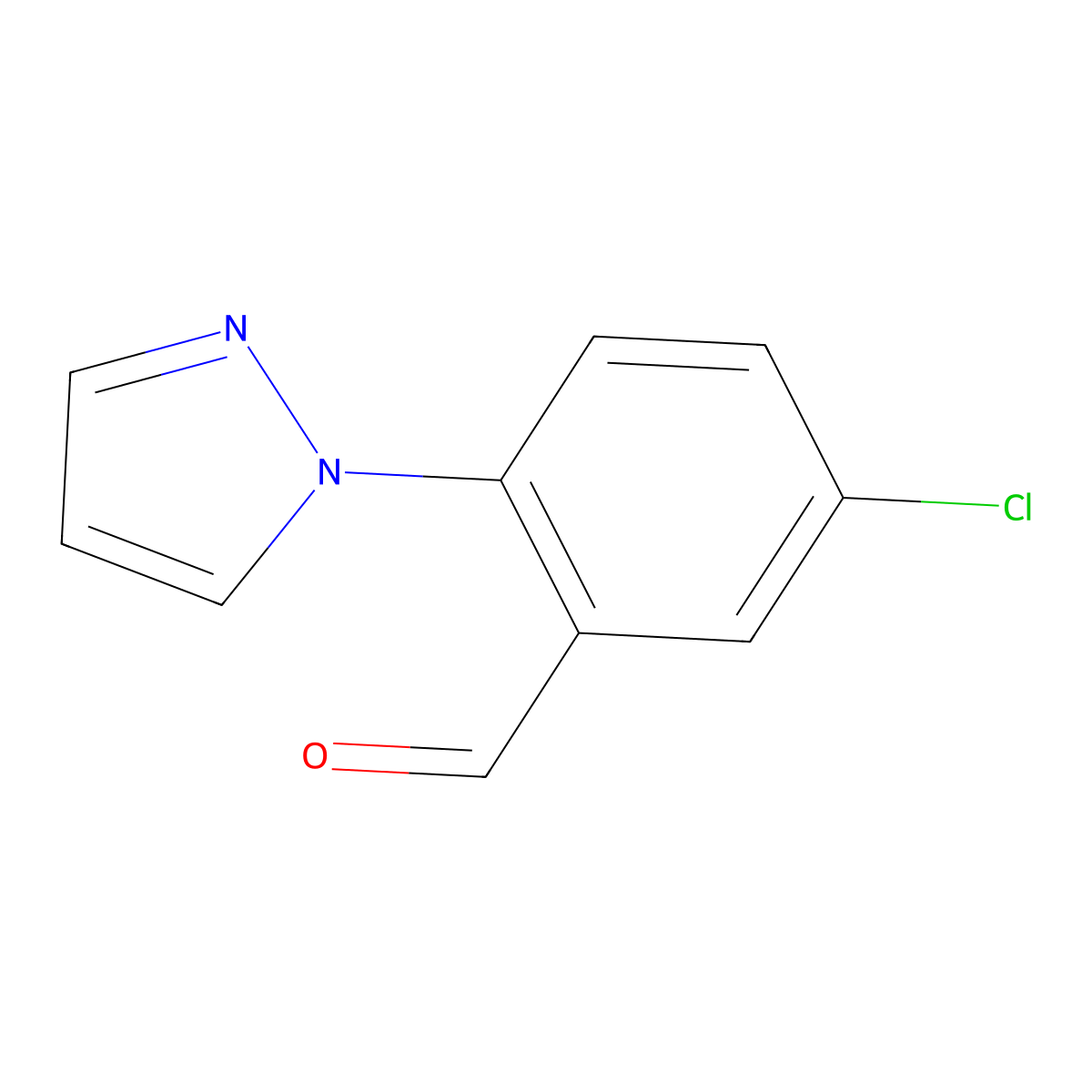 5-Chloro-2-pyrazol-1-ylbenzaldehyde molecular structure, CAS 1214622-54-4