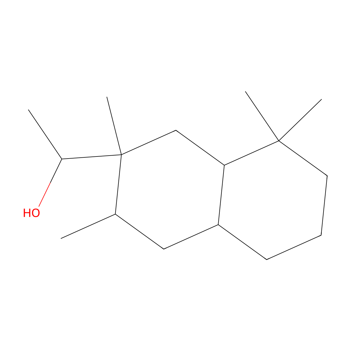 1-(2,3,8,8-Tetramethyldecahydronaphthalen-2-yl)ethanol molecular structure, CAS 1214625-91-8
