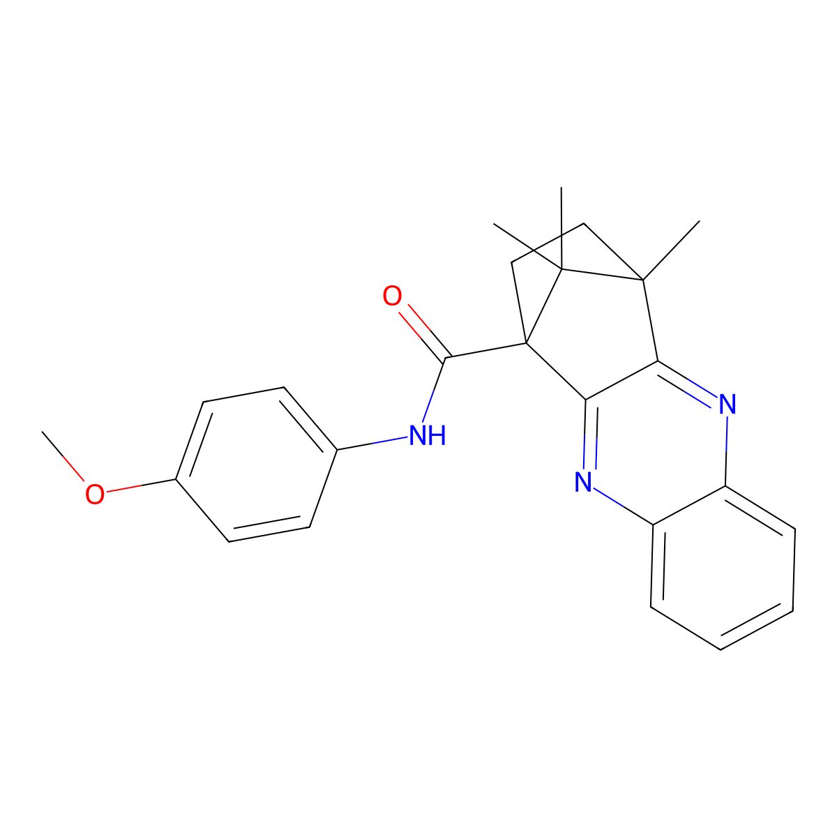 N-(4-methoxyphenyl)-4,11,11-trimethyl-1,2,3,4-tetrahydro-1,4-methanophenazine-1-carboxamide molecular structure, CAS 1214627-23-2