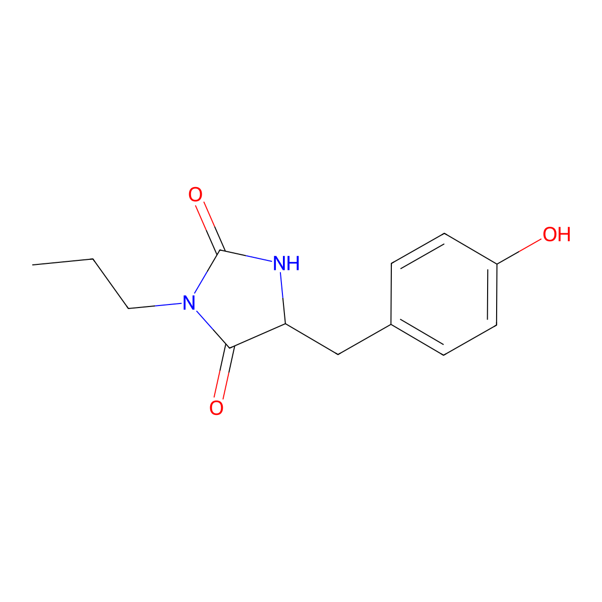 5-(4-Hydroxybenzyl)-3-propylimidazolidine-2,4-dione molecular structure, CAS 1214645-12-1