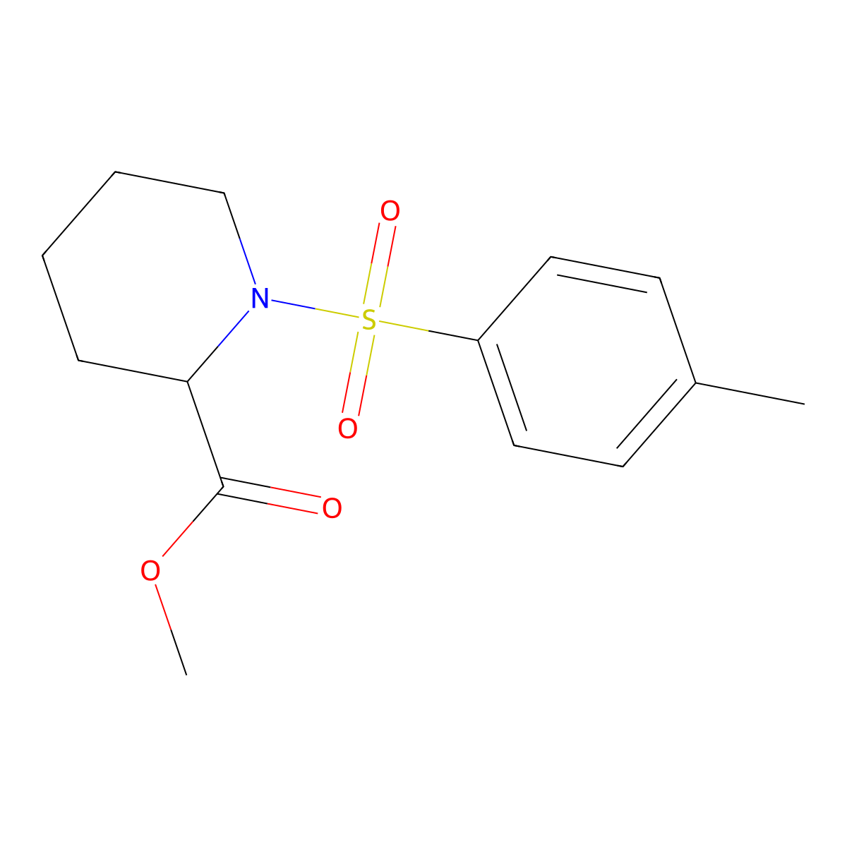 Methyl 1-[(4-methylphenyl)sulfonyl]piperidine-2-carboxylate molecular structure, CAS 1214651-65-6