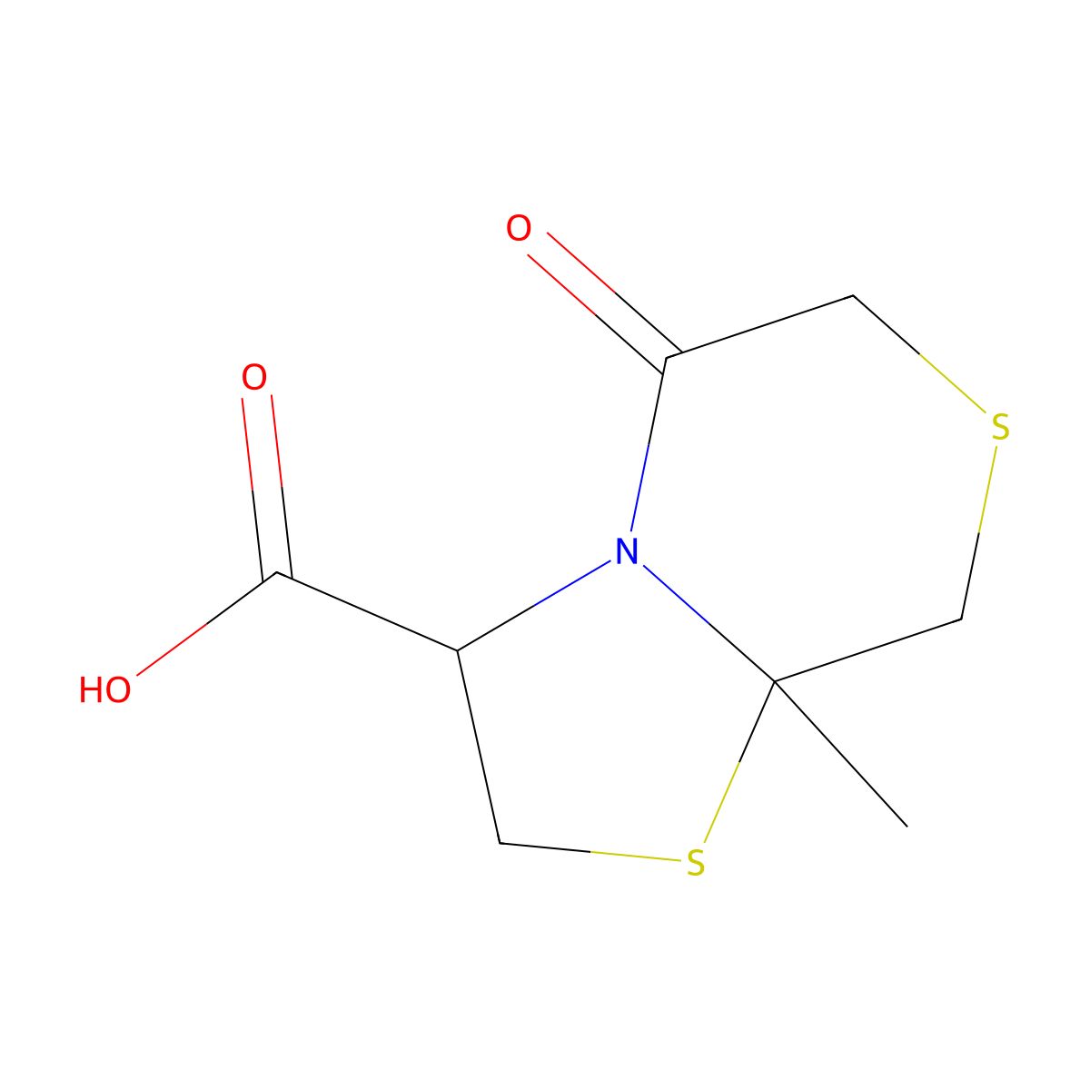8a-Methyl-5-oxo-hexahydro-[1,3]thiazolo[2,3-c]thiomorpholine-3-carboxylic acid molecular structure, CAS 1214654-03-1