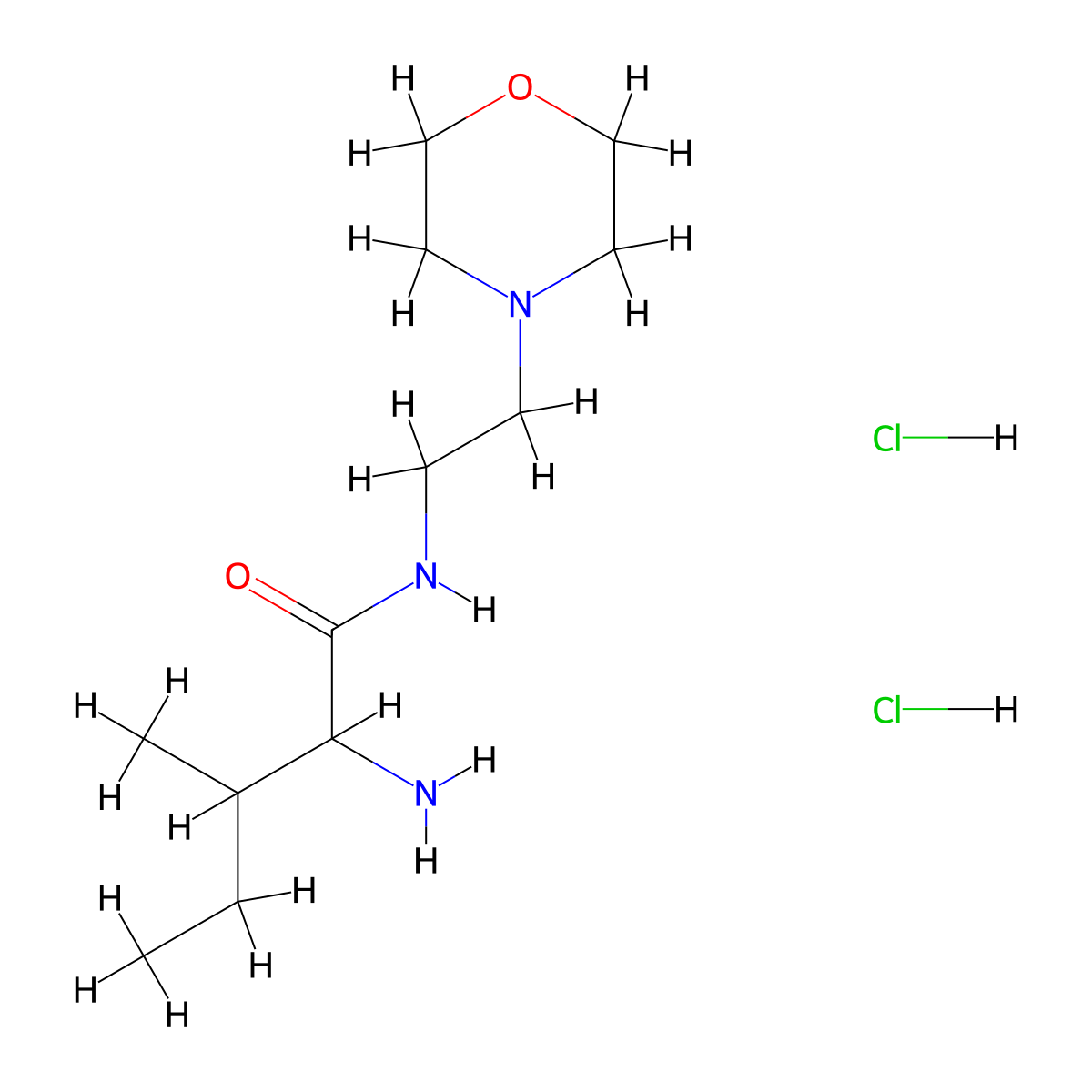 2-amino-3-methyl-N-(2-morpholin-4-ylethyl)pentanamide dihydrochloride molecular structure, CAS 1214672-15-7