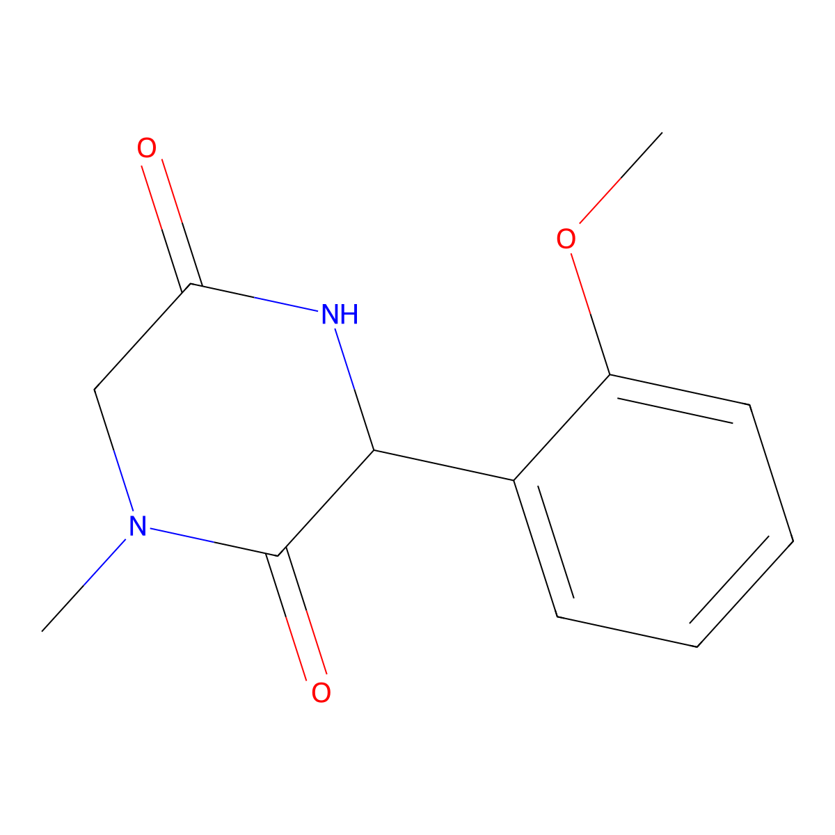 3-(2-Methoxyphenyl)-1-methylpiperazine-2,5-dione molecular structure, CAS 1214688-81-9