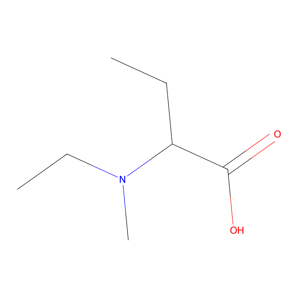 2-[Ethyl(methyl)amino]butanoic acid molecular structure, CAS 1214699-59-8